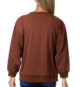 Thumbnail 3: Just Living Women's Long Sleeve Embroidered Harvest Sweatshirt 