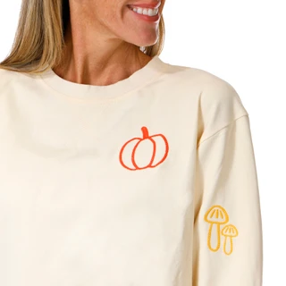 Thumbnail 2: Just Living Women's Long Sleeve Embroidered Harvest Sweatshirt 