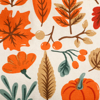 Thumbnail 2: Maple & Oak Harvest Fall Leaves Cotton Tote Bag 