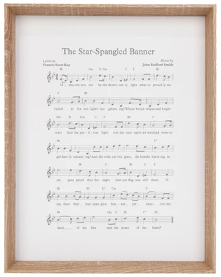 Thumbnail 1: Six Trees Star Spangled Banner Frame Home Accent 