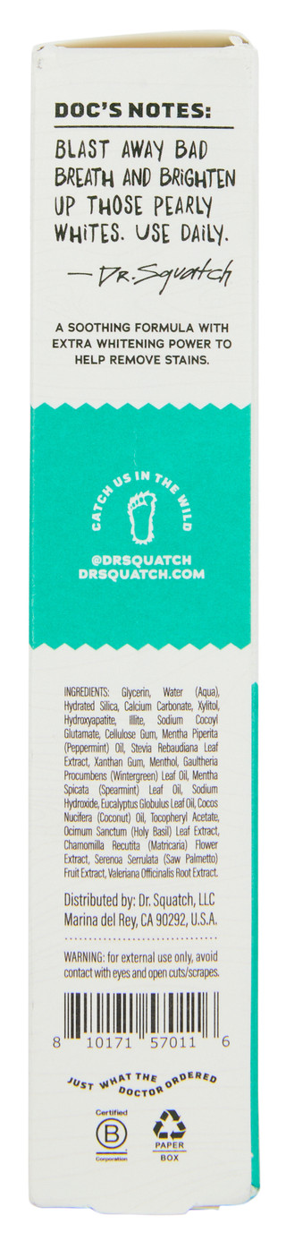 Thumbnail 3: DR. SQUATCH 4.7 oz Spearmint Whitening Toothpaste 