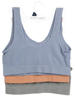 Thumbnail 2: Nautica Plus 3 Pack Ribbed Seamless Bras 