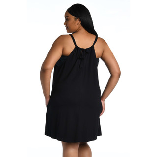 Thumbnail 2: La Blanca Plus Draped High Neck Swim Cover-up 