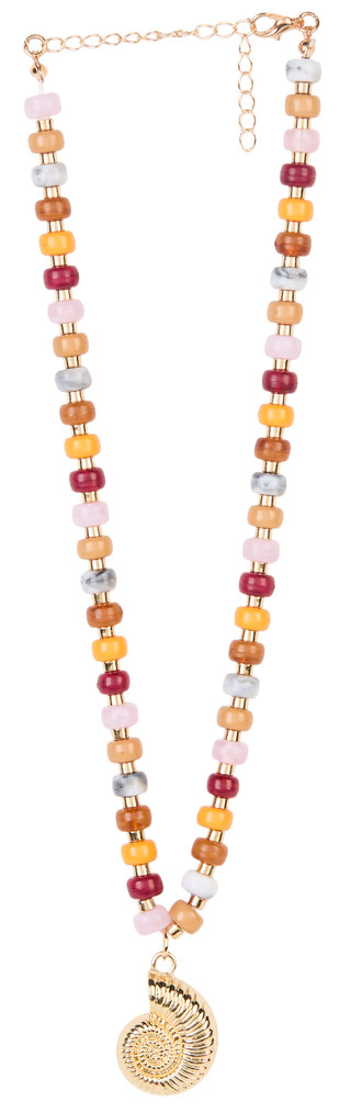 Thumbnail 1: Nautica Natural Beaded Shell Pendant Necklace 