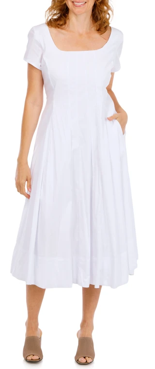 Thumbnail 1: Ellen Tracy Women's Stretch Poplin Paneled Dress 