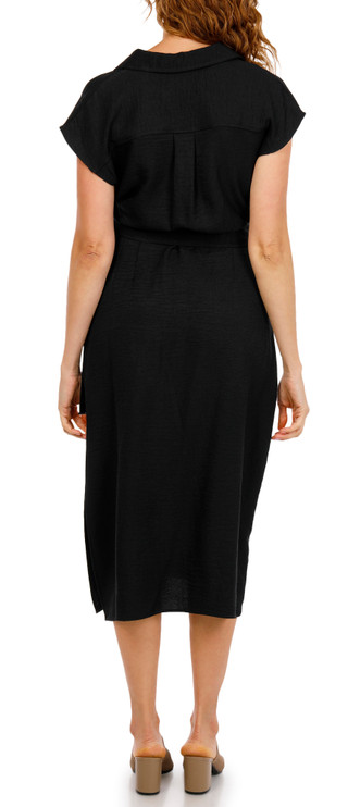 Thumbnail 3: DKNY Women's Short Sleeve Wrap Midi Dress 