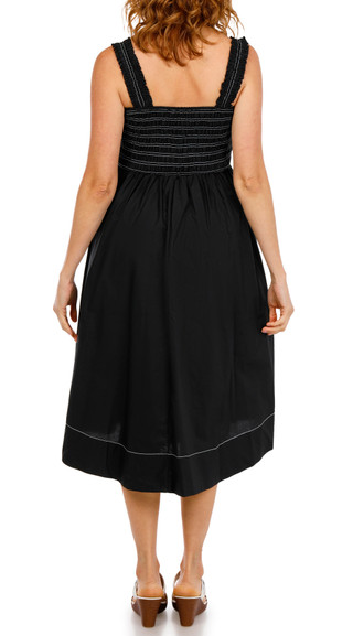 Thumbnail 3: Ellen Tracy Women's Poplin Smocking Detail Dress 