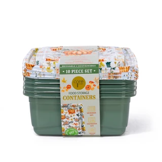Thumbnail 1: CORE KITCHEN 10 Pc Pumpkin Harvest Food Storage Containers 