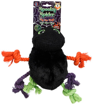Thumbnail 1: Bow Wow Pet Harvest Spider Plush Dog Toy 