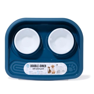 Thumbnail 1: Brooklyn Pet Gear Double-Diner w/ Splash Guard 