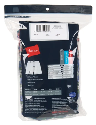 Thumbnail 2: Hanes Men's 4 Pk Tagless Boxers 