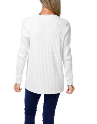 Thumbnail 2: RIO & RIAN Women's Open Front Ribbed Cardigan  