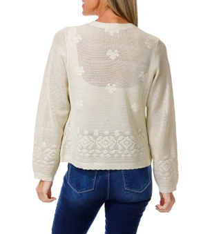 Thumbnail 2: Kathy Ireland Women's Shimmer Open Front Cardigan  