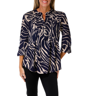 Thumbnail 1: Ava & Grace Women's 3/4 Sleeve Studded Top 