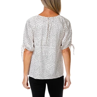 Thumbnail 2: Fifty Street Women's Polka Dot Print Top 