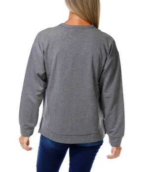 Thumbnail 2: Chenault Women's Harvest Gobble Turkey Applique Fleece Top 