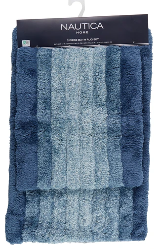 Thumbnail 1: Nautica 2 Pc Ombre Rib Bath Rug Set 