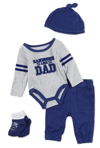 Thumbnail 1: Baby Essentials Baby Boys 4 Pc Pants Set  