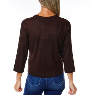 Thumbnail 2: Cable & Gauge Women's Solid Cardigan  