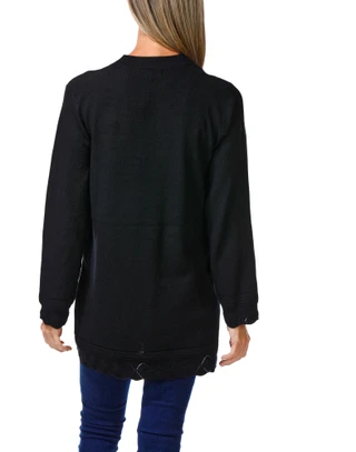 Thumbnail 2: ADRIENNE VITTADINI Women's Cardigan w/ Scalloped Hem 