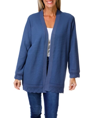 Thumbnail 1: ADRIENNE VITTADINI Women's Cardigan w/ Scalloped Hem 