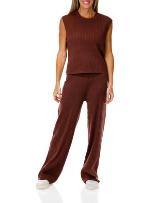 Thumbnail 1: Express Women's 2 Pc Sleeveless Top & Wide Pants Set 