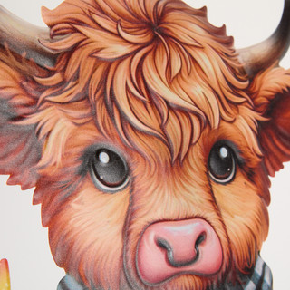 Thumbnail 2: Autumn Gatherings 26 in Happy Fall Highland Cow Metal Garden Stake 