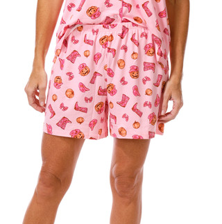 Thumbnail 2: TRICK OR TREAT SLEEP Women's 2 Pc Printed Pajama Shorts Set 