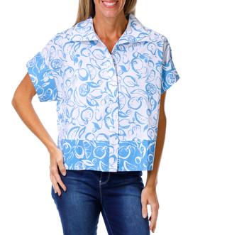 Thumbnail 1: Zac & Rachel Women's Short Sleeve Boxy Camp Top 