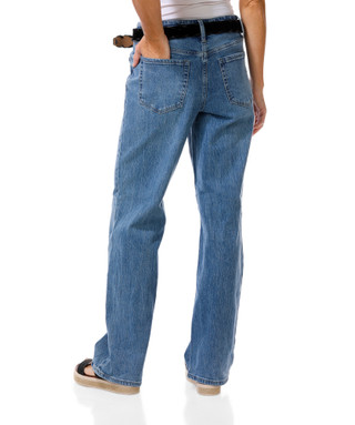 Thumbnail 2: Royalty For ME Women's Wide Leg Jeans w/ Black Belt 