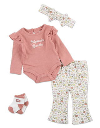 Thumbnail 1: Baby Essentials Baby Girls 4 Pc Pants Set  