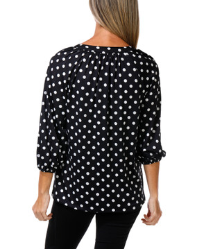 Thumbnail 2: Ava & Grace Women's 3/4 Sleeve Split Neck Top 