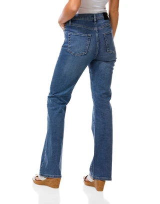 Thumbnail 3: DKNY Women's High Rise Studded Bootcut Jeans 