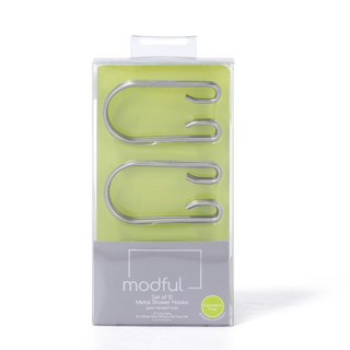 Thumbnail 1: Modful 12 Pk Satin Nickel Shower Curtain Hooks 