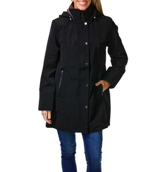 Thumbnail 1: JONES NEW YORK Women's Hooded Water-Resistant Rain Coat 