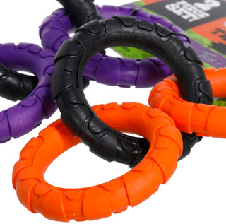 Thumbnail 2: Bow Wow Pet 2 Pc Triple Ring Pumpkin Spice Scented Dog Toys  
