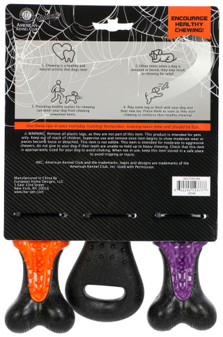 Thumbnail 2: AKC 3 Pk Branchy Bones Halloween Toys  