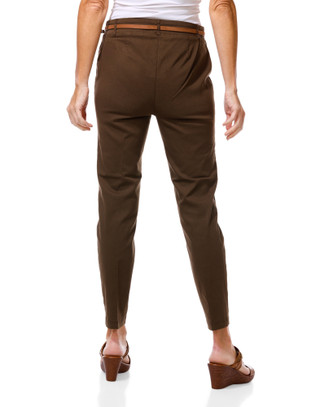 Thumbnail 2: Soho Women's Pull On Ankle Pants w/ Belt 