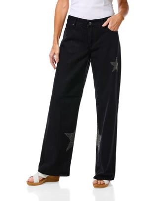 Thumbnail 1: & Lovely Juniors Rhinestone Wide Leg Pants 