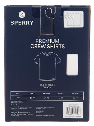 Thumbnail 2: Sperry Men's 3 Pk Premium Crew Neck T-Shirts 