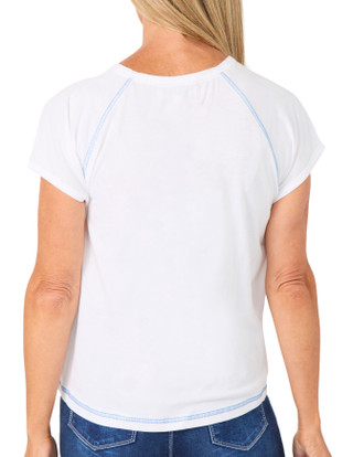Thumbnail 2: CITY BLUES Women's Raglan Sleeve Graphic Tee 