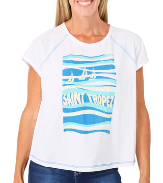 Thumbnail 1: CITY BLUES Women's Raglan Sleeve Graphic Tee 