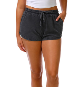 Thumbnail 1: April Kiss Juniors' Mineral Wash Active Shorts 