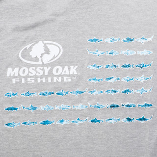 Thumbnail 4: Mossy Oak Men's Long Sleeve Logo Water Flag Shirt 