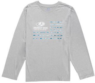 Thumbnail 1: Mossy Oak Men's Long Sleeve Logo Water Flag Shirt 