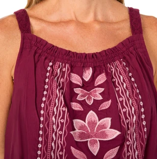 Thumbnail 3: Democracy Women's Embroidered Square Neck Tank Top 