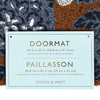 Thumbnail 4: Home Essentials Half-Round Welcome Hydrangea Outdoor Rug 