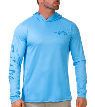 Thumbnail 3: Salt Life Men's Long Sleeve Fishing Hoodie 