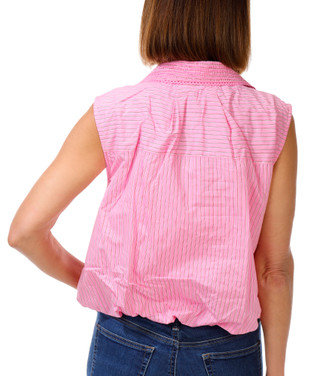 Thumbnail 2: Democracy Women's Sleeveless Button Front Striped Shirt 