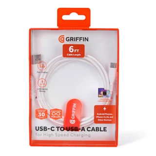 Thumbnail 1: Griffin 6-Ft. USB-C to USB-A Charging Cable 